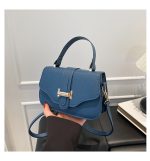 New Textured Solid Color Retro Trendy Single Shoulder Handbag DDR166 - Image 3