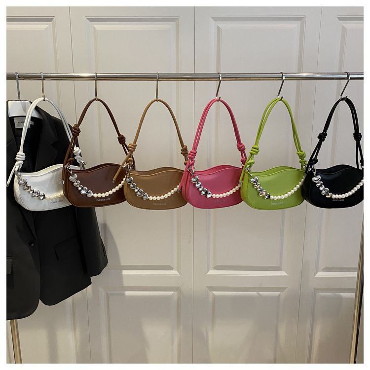 photo_1_2026-03-03_00-47-29.jpg Pearl Chain Design Candy Color Shoulder Bags DDR158 - Image 1