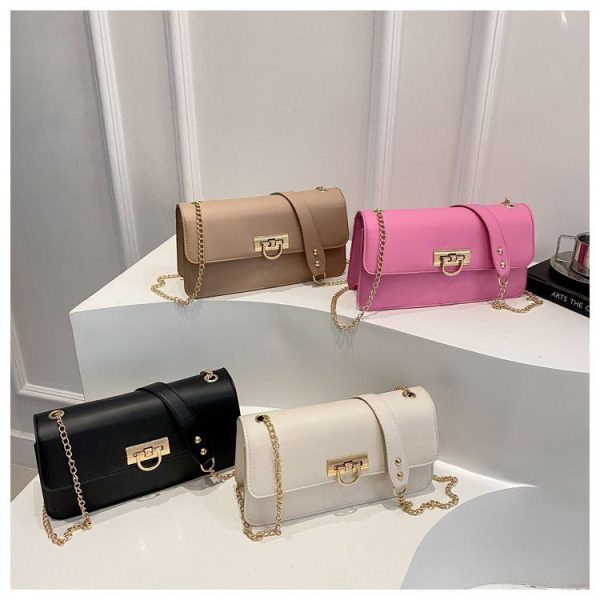 Trendy Leather Chain Shoulder Bag DD399