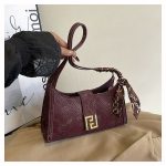 Retro Women Handbag Alligator Print Bag DD395 - Image 2